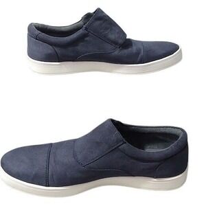 Calvin‎ Klein Mens 10.5 Navy Slip-On Sneakers Comfort Casual Walking Shoes